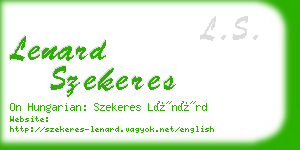 lenard szekeres business card